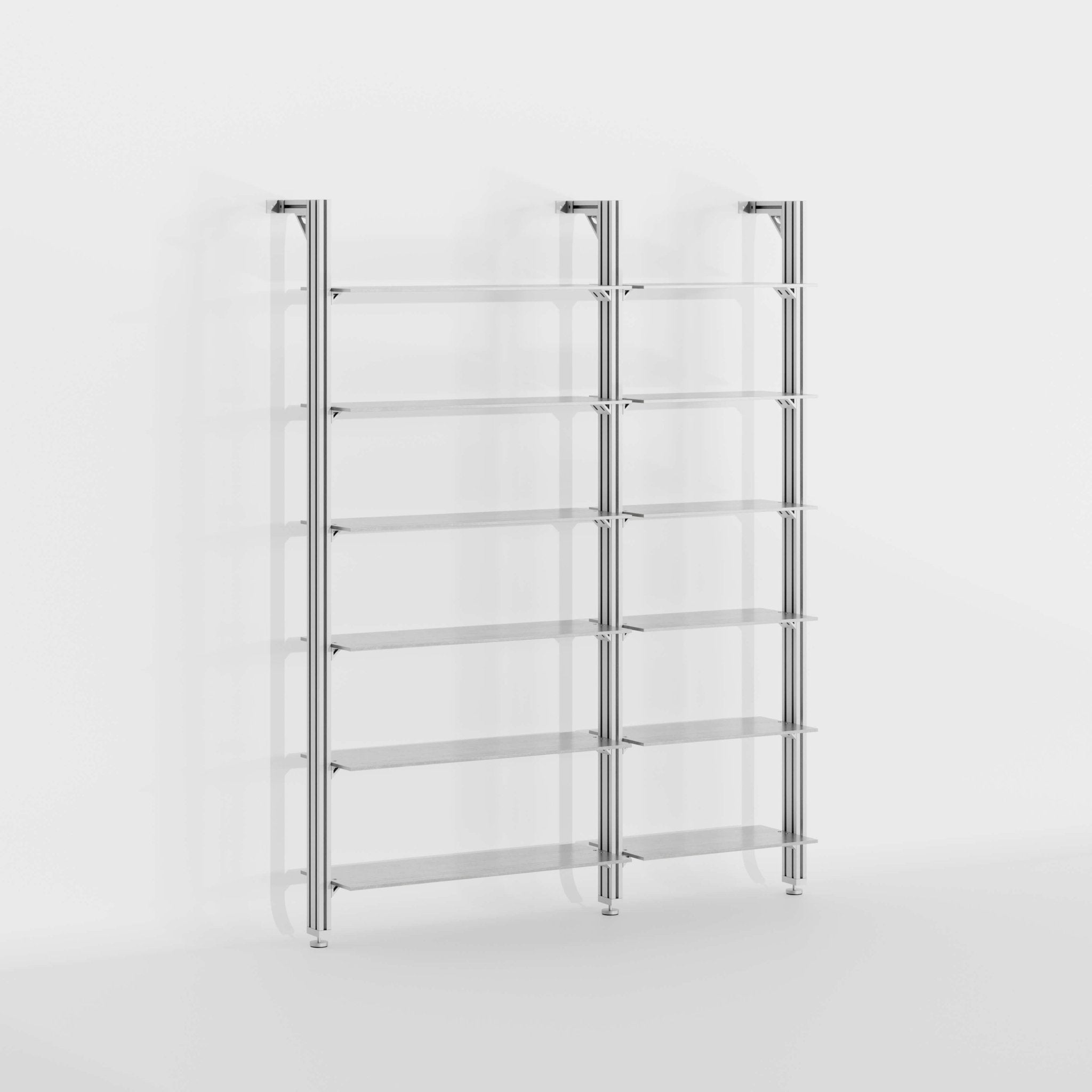 SC02 – Aluminum Shelving Unit, 2 - Bay - Sektor Furniture