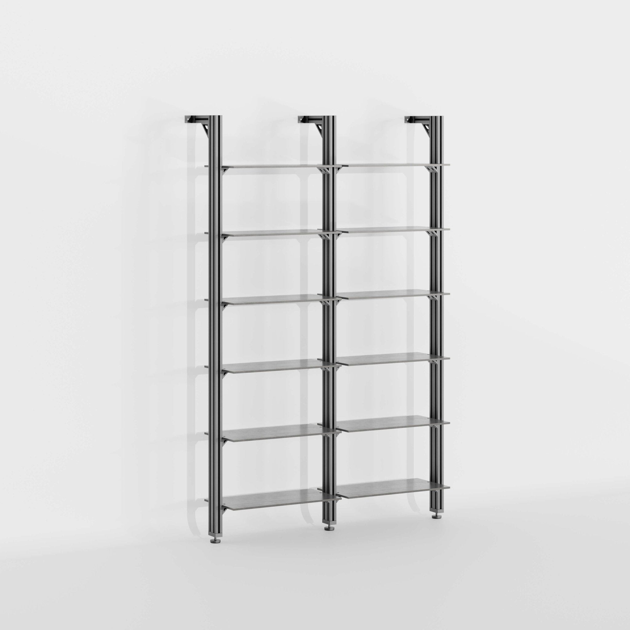 SC02 – Aluminum Shelving Unit, 2 - Bay - Sektor Furniture