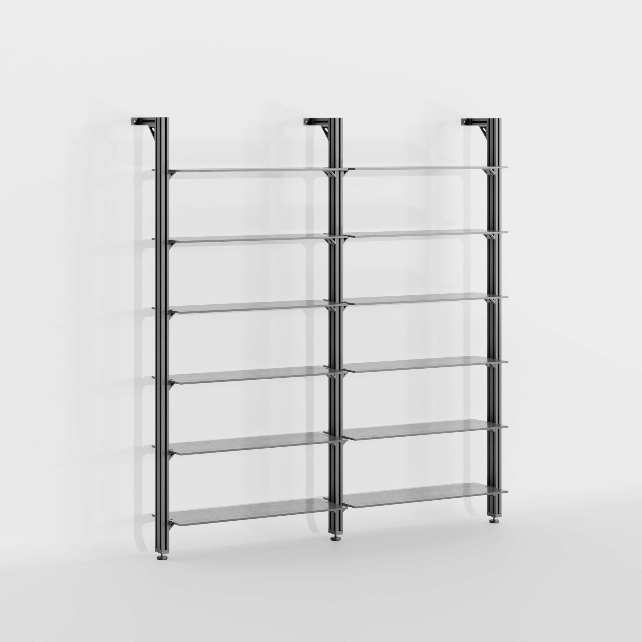 SC02 – Aluminum Shelving Unit, 2 - Bay - Sektor Furniture