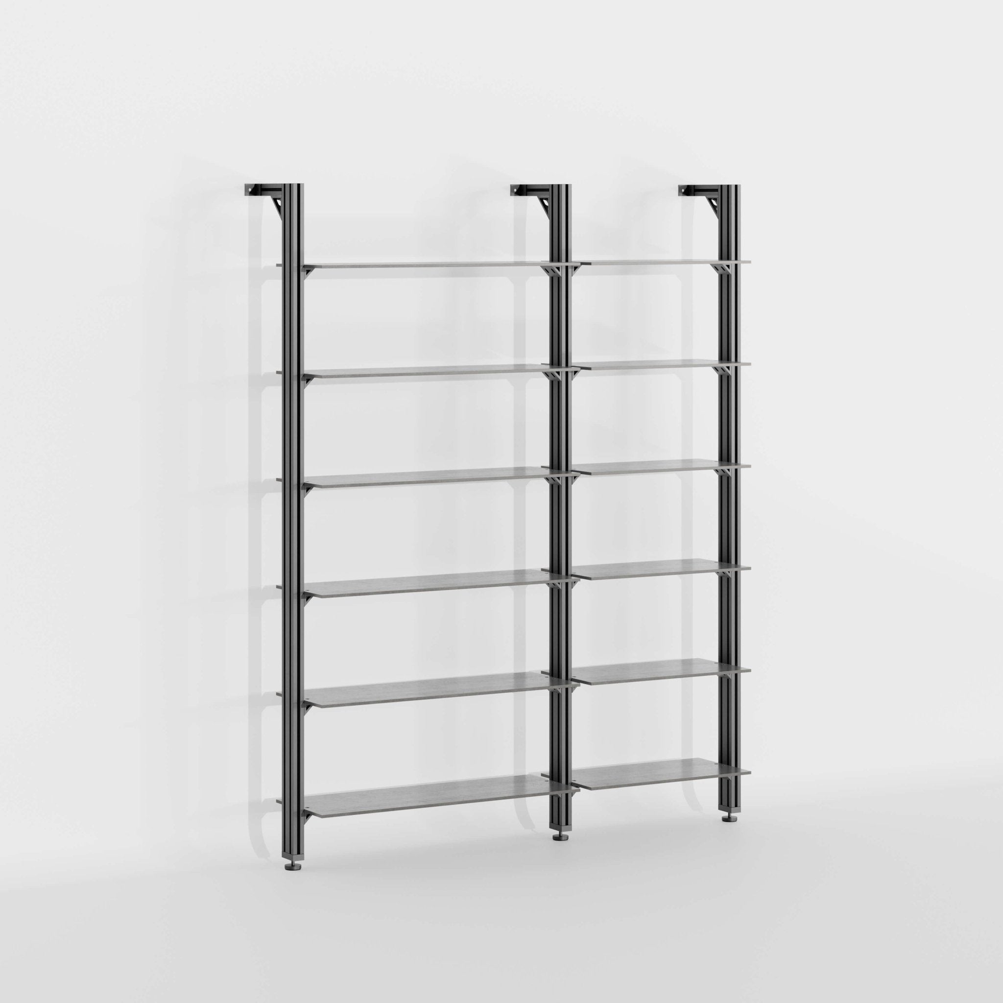 SC02 – Aluminum Shelving Unit, 2 - Bay - Sektor Furniture